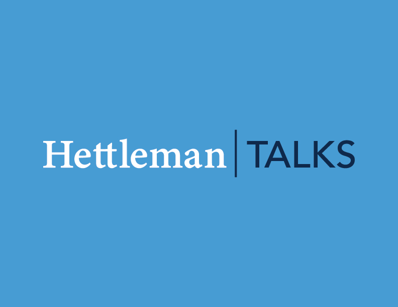 Hettleman Talks logo on a Carolian blue background.