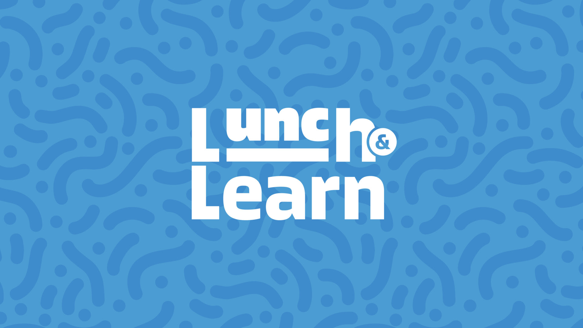 Graphic with Lunch & Learn logo in the middle.