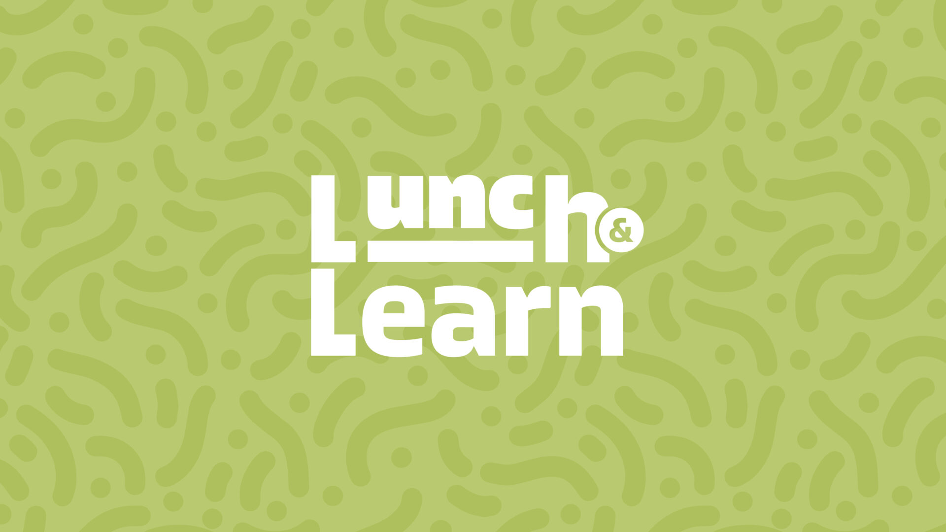 Graphic with Lunch & Learn logo in the middle.